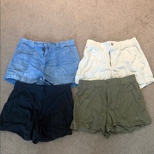 Women’s old navy shorts size large twill and denim elastic waist high rise